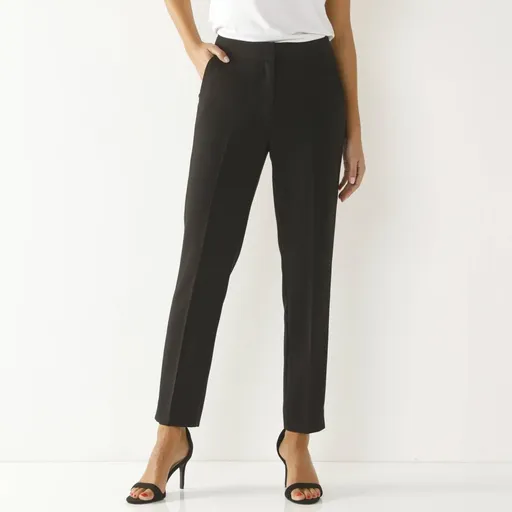 Pantaloni skinny 7/8 de culoare solidă