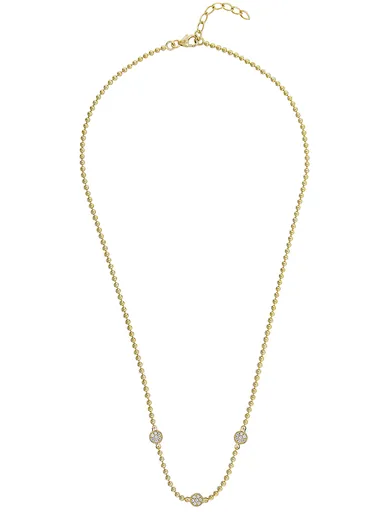 Silver Cat Colier la modă placat cu aur cu zirconiu cubic SC533