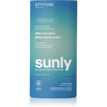 Attitude Sunly Plastic Free Suncare crema cu efect calmant dupa expunere la soare Mint, Cucumber 60 g