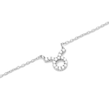 Daniel Wellington Colier decent din oțel cu simbolul zodiacal Taur Crystal Zodiac DW00400944