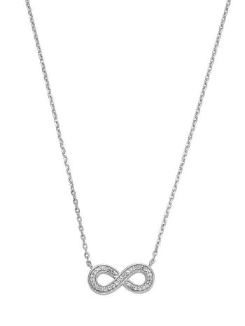 Fossil Colier atemporal de argint Infinit cu cristale JFS00632040