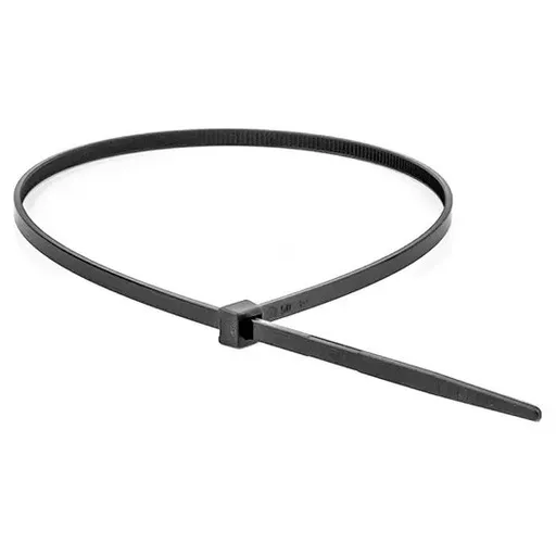 Set 100 bucati colier de plastic (fasete) 3,5x370mm negre Scame 839.53370