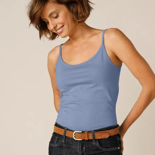 Top cu bretele înguste, confecționat din bumbac organic