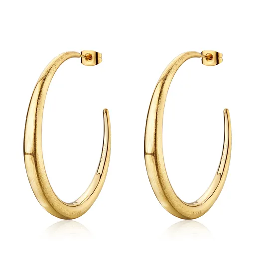 S'Agapõ Cercei rotunzi moderni placați cu aur Chunky SHK121