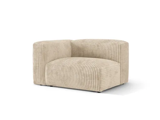 Modul stanga pentru canapea, 1 loc, Martina-212, Micadoni Home, 121x106x75 cm, velur, bej deschis