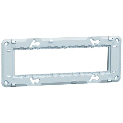 Rama suport 7 module Zamak Schneider Noua Unica NU7107, alb, bej, antracit, aluminiu