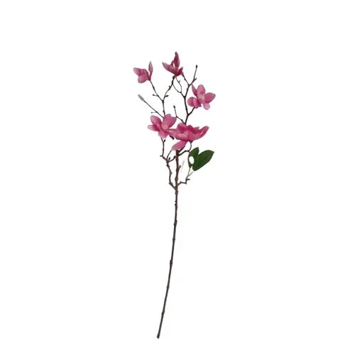 Ramură artificială Magnolie roz închis, 64 cm