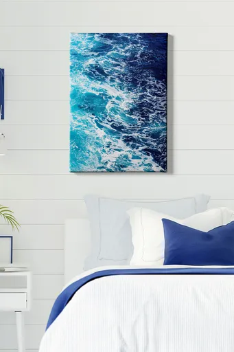 Tablou decorativ, Kanvas Tablo (50 x 70), Cadru: 100% LEMN (grosime: 3 cm), Multicolor