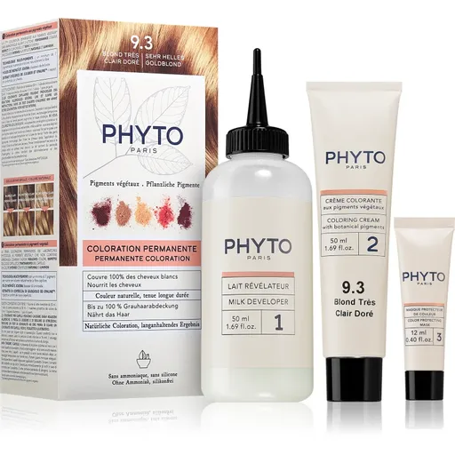Phyto Color culoare par fără amoniac culoare 9.3 Very Light Golden Blonde 1 buc