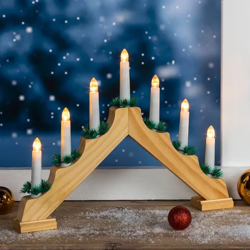 Suport de lumânări de Crăciun din lemn