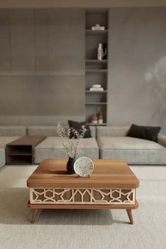 Masuta de cafea, Hanah Home, Ottowa Ada, 90x38x60 cm, PAL, Maro