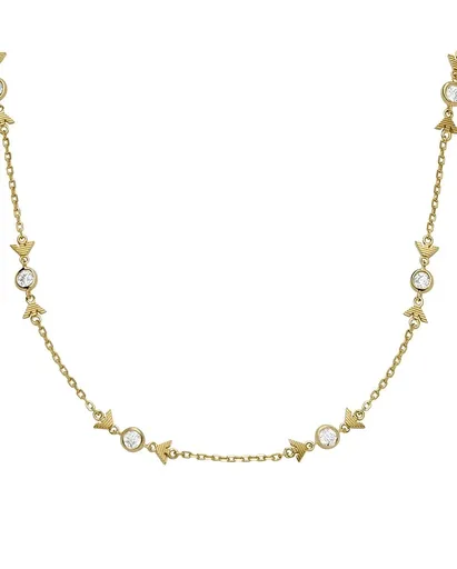 Emporio Armani Colier la modă placat cu aur cu zircon EG3618710