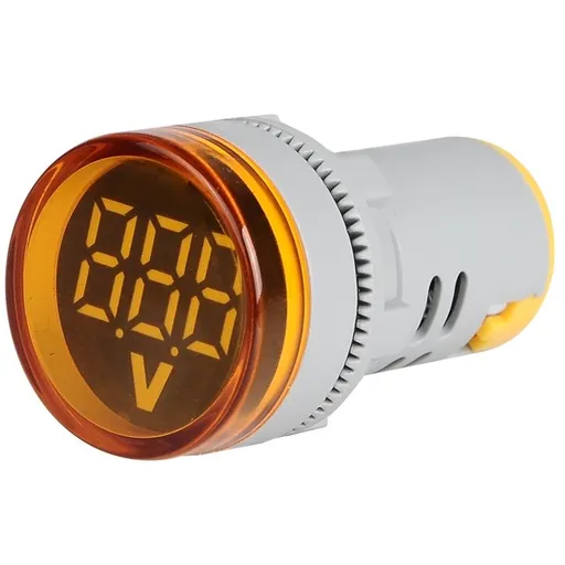 Voltmetru digital cu LED si afisaj luminos Indicator de tensiune AC 60-500V, GALBEN SINOTIMER ST16V-03