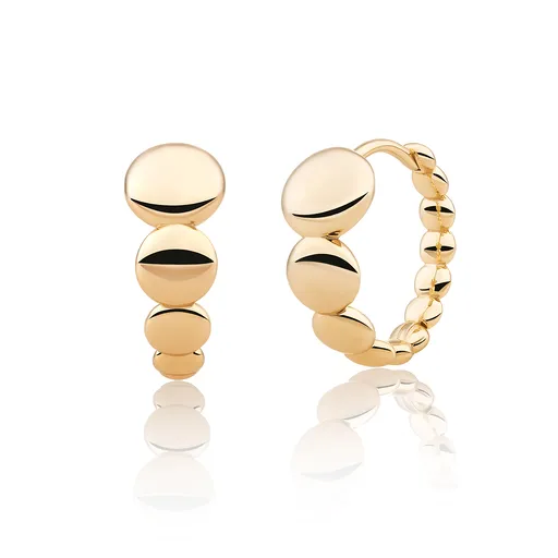 Sparkling Jewels Cercei rotunzi originali placați cu aur EAG33