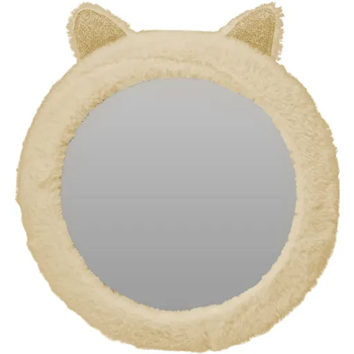 Oglindă păroasă cu urechi, bej, 31 cm, bej