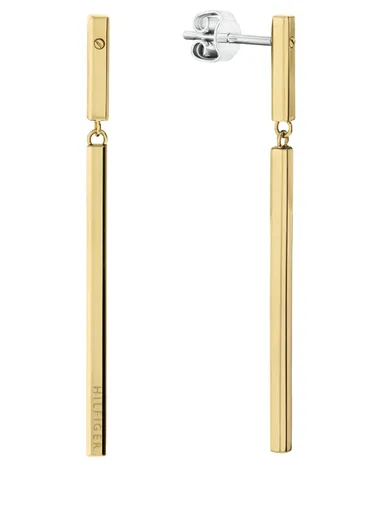 Tommy Hilfiger Cercei suspendați placați cu aur Linear 2780955