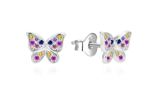 Agato Cercei jucăuși de argint Fluturi AGT-E210PC