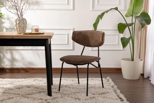 Set scaune 2 piese, Hanah Home, Nancy, Maro / Negru