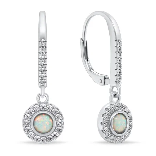 Brilio Silver Cercei eleganți din argint cu opal EA1167W