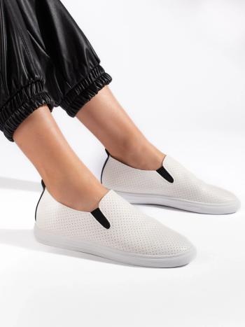 Pantofi de sport exclusiv pentru femei alb fără toc