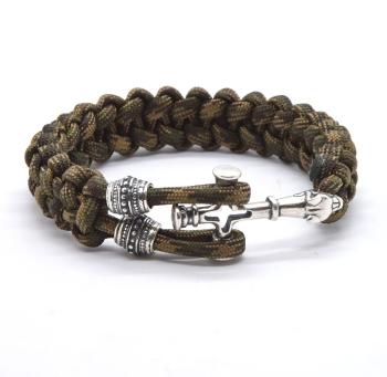 Cordell Brățară paracord de lux French Camo Wolf Cross Silver