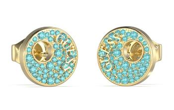 Guess Cercei placați cu aur cu zircon cubic turcoaz Blooming Summer JUBE05228JWYGAQT/U