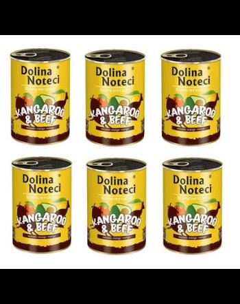 DOLINA NOTECI Premium SuperFood hrana umeda caini adulti, cangur si vita 400 g x 6 buc.