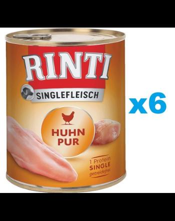 RINTI Singlefleisch Chicken Pure 6x400 g pui, hrana caini