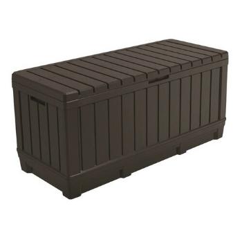Ladă de depozitare pentru grădină Keter Kentwood maro, 350 l, 128 x 59 x 54 cm