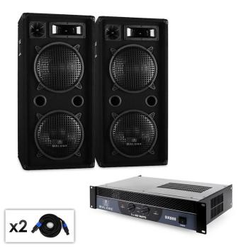 Malone DJ PA Set 2.0 "Beat" cu amplificator, difuzor și cablu 1500W