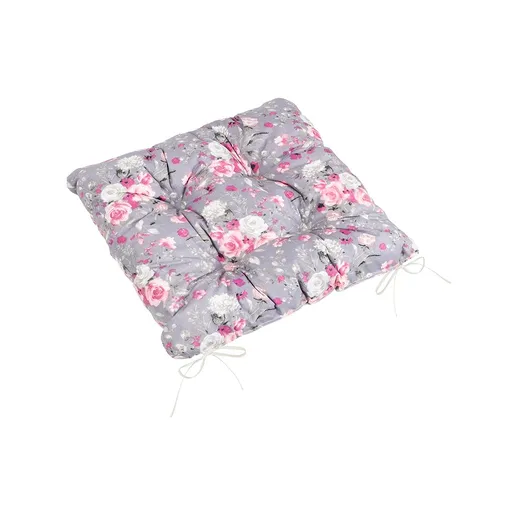 Bellatex Perna Adéla matlasată Flori de trandafir roz, 40 x 40 cm