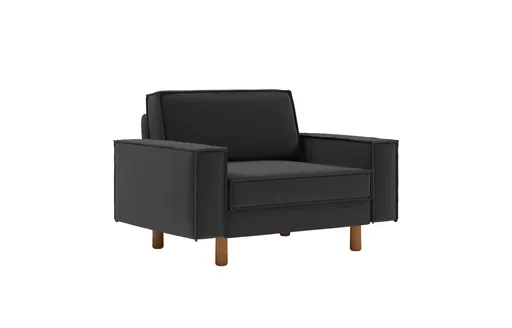 Fotoliu, Atelier del Sofa, 918CMF1207, Otel, Gri noapte / Nuc