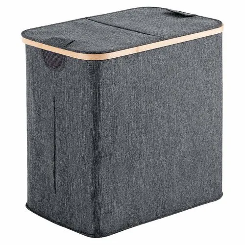 GEDY 133808 Yoshi coș pentru rufe 53 x 51 x 34 cm,bambus, gri