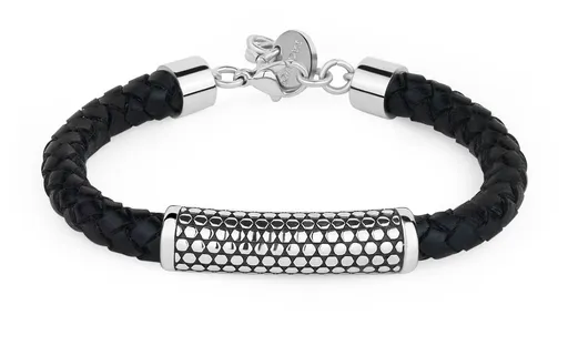 S'Agapõ Brățară stilată din piele sintetică pentru bărbați Ripple SRP72