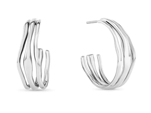 Calvin Klein Cercei semicirculari din oțel CK Wavy 35000720