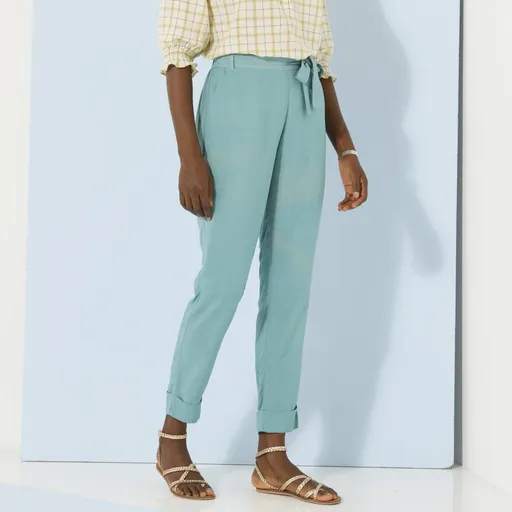 Pantaloni flirty 7/8 cu curea