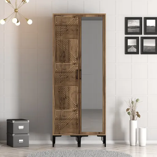 Dulap pentru haine, Hanah Home, Kumsal PR, 80x47.5x201.4 cm, Maro