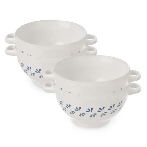 Bol de supă Orion IMPRIMEU ALBASTRU 0,75 l, 4 buc.