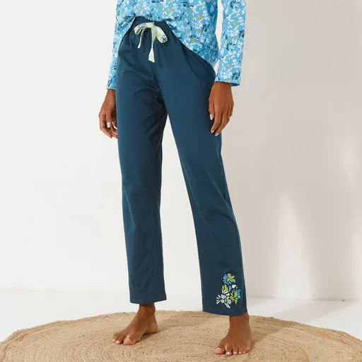 Pantaloni de pijama cu imprimeu petale