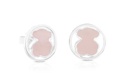 Tous Cercei fermecători din argint cu cuarț roz Camille 1000050700