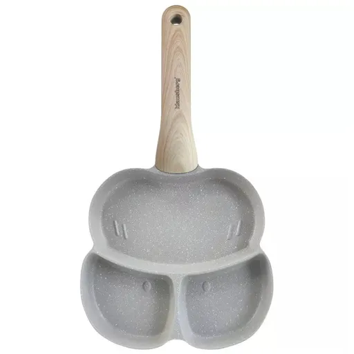 Tigaie cu 3 compartimente Klausberg KB 7824, 19 cm, Finisaj marmura, Inductie, Gri