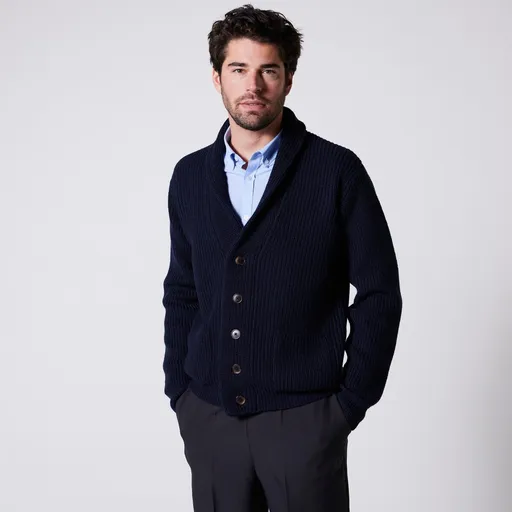 Cardigan elastic, model tricotat simplu