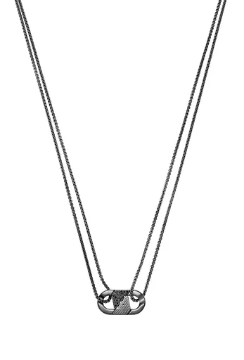 Emporio Armani Colier negru pentru bărbați cu cristale EGS3172001
