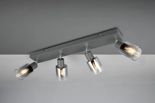 Plafoniera Cadiz, RL, 58.5x8.5x15 cm, 10W, 4x E14, metal, antracit