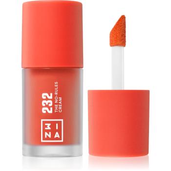 3INA The No-Rules Cream machiaj multifuncțional pentru ochi, buze și față culoare 232 - Bright, coral red 8 ml