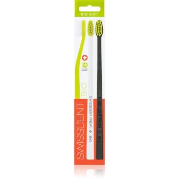 Swissdent BIO Trio pack perie de dinti fin Green/White/Black 3 buc