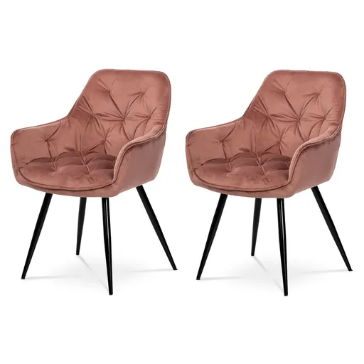 Set de scaune de sufragerie DCH-421 PINK4, 2 buc., roz vechi