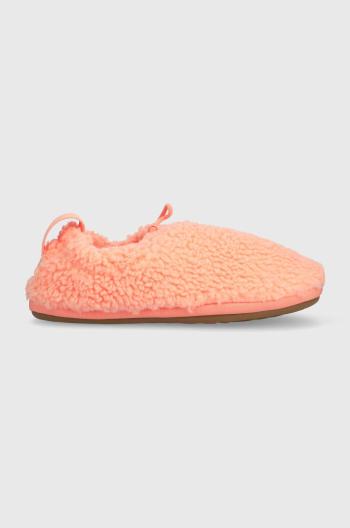 Detské papuče UGG K PLUSHY SLIPPER oranžová farba