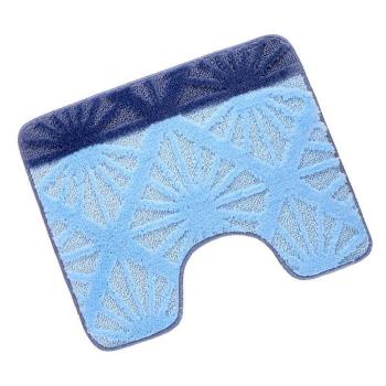 Covor de baie Bellatex Bany cu decupaj Raze albastru, 60 x 50 cm