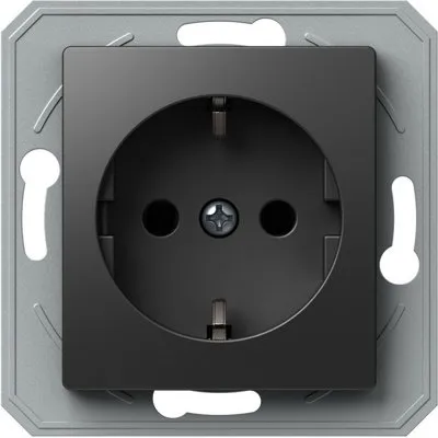 Ekonomik Priza SCHUKO 1P 16A ST IP20 Negru, TEM Modul TEM-VE10NBXO-B